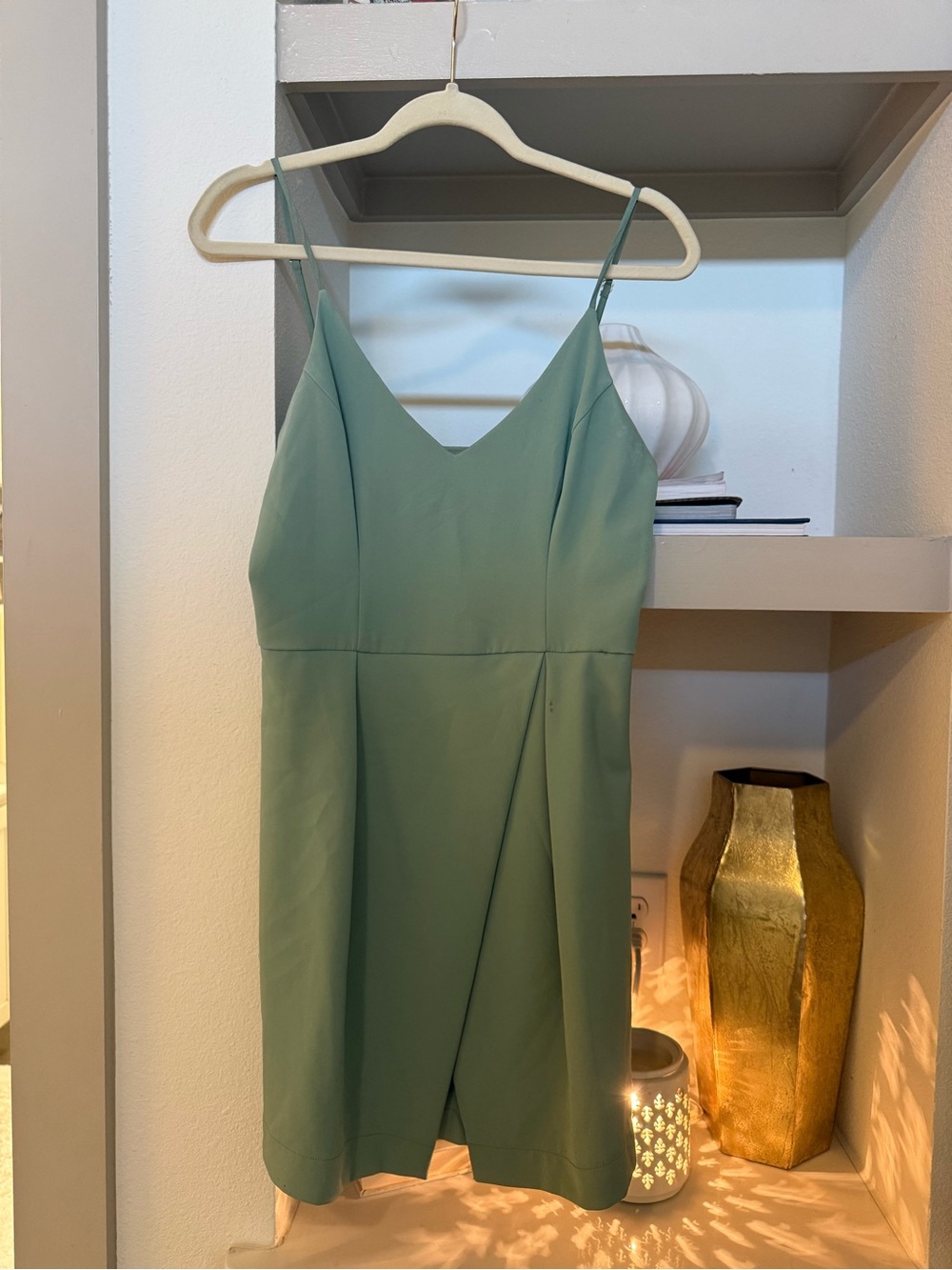 Gianni Bini Mint Sage Spaghetti Strap Mini Dress